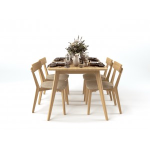Dębowy stół w stylu skandynawskim