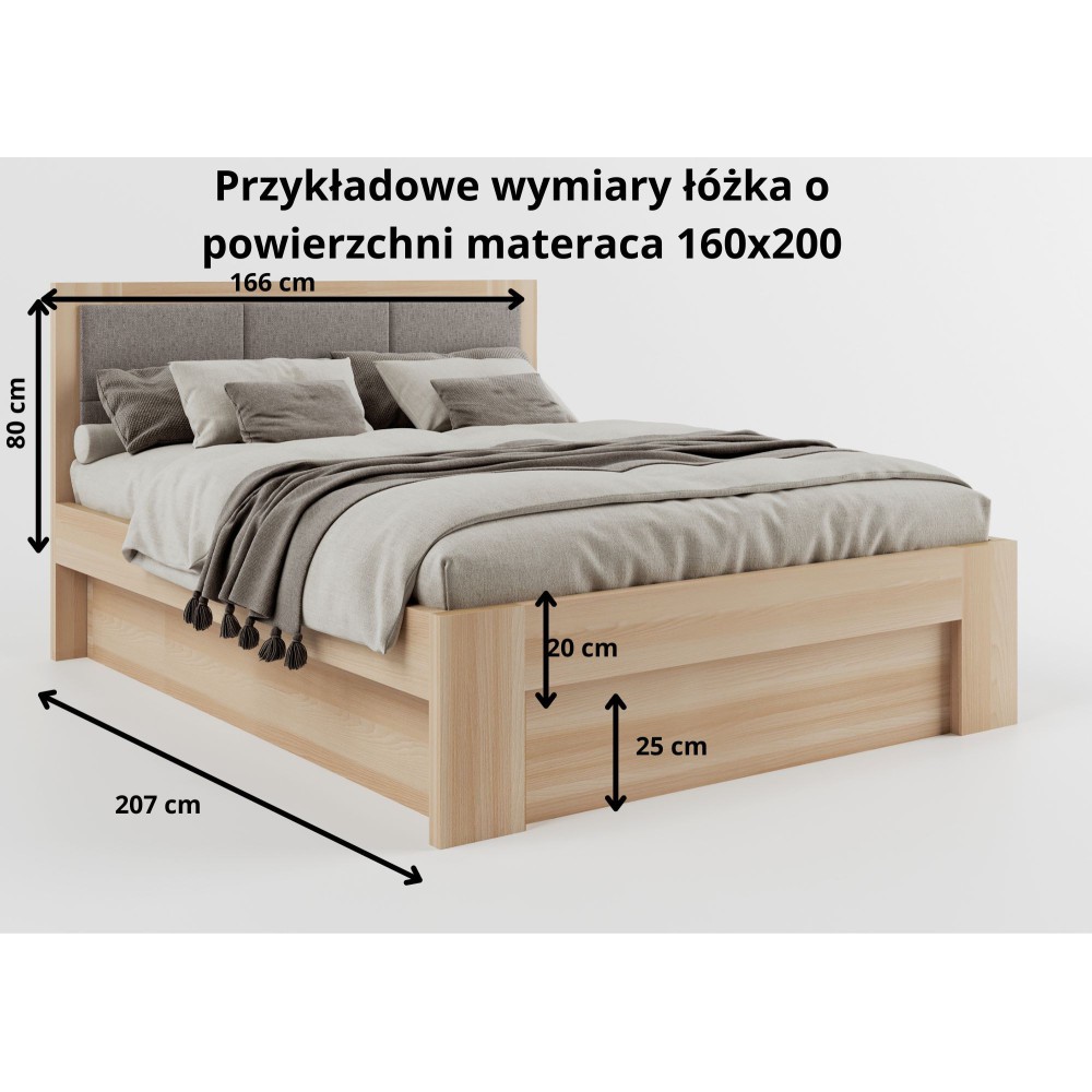 ❗️ Łóżko ze skrzynią QUATTRO - bukowe - piękne i funkcjonalne❗️