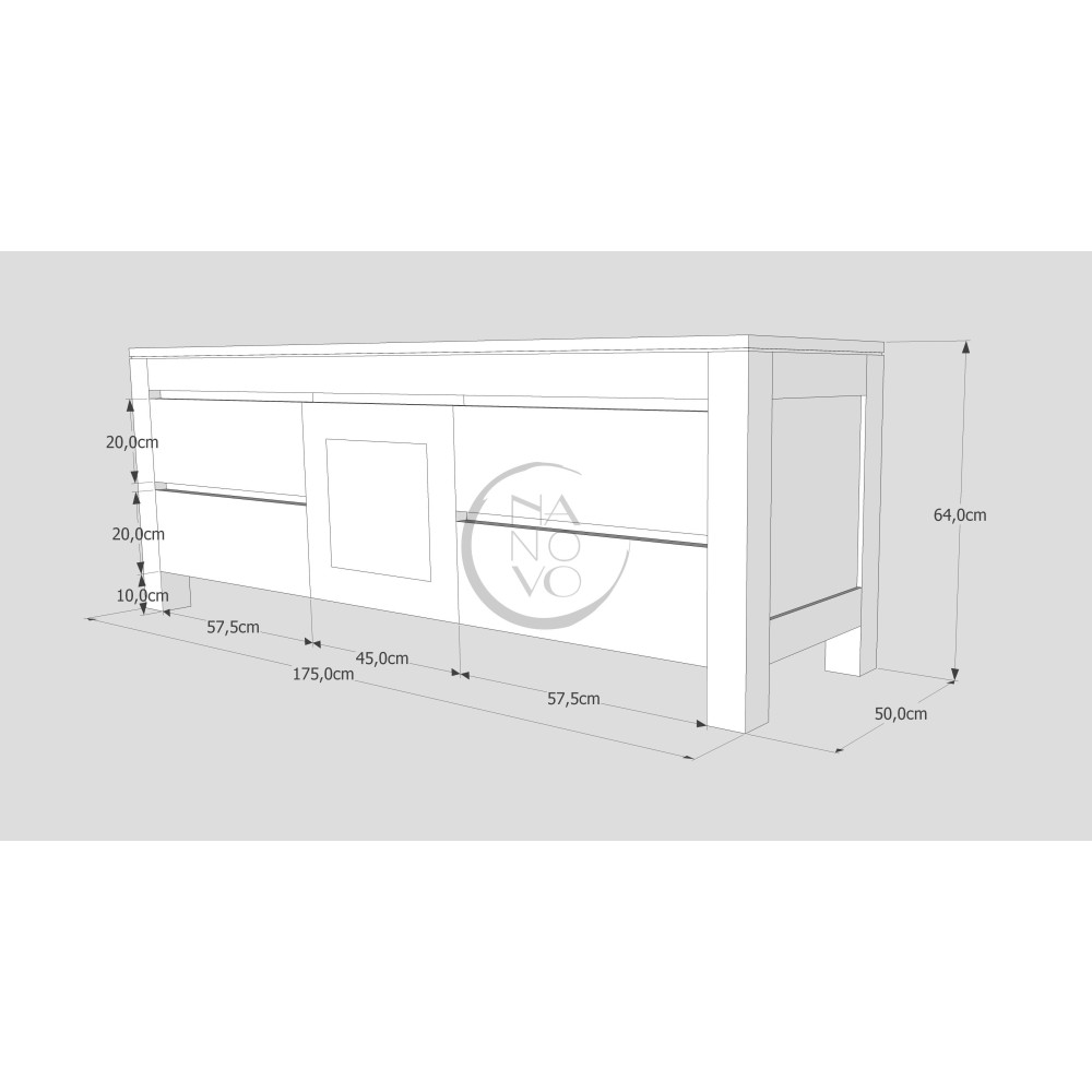 Komoda drewniana ENZO 10 (1D+ 4S)