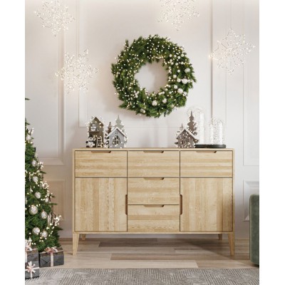 Dębowa komoda RETRO, 5s + 2d