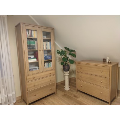 Bukowa witryna w stylu skandynawskim Scandic 2d+3s