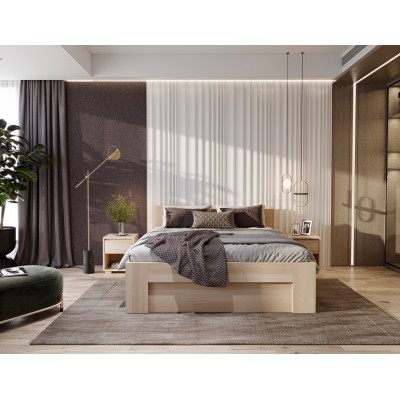 Łóżko Bukowe ze Skrzynią Quattro z Pojemnikiem | Polskie | Drewniane do Sypialni Łóżko Bukowe ze Skrzynią Quattro z Pojemnikiem | Polskie | Drewniane do Sypialni