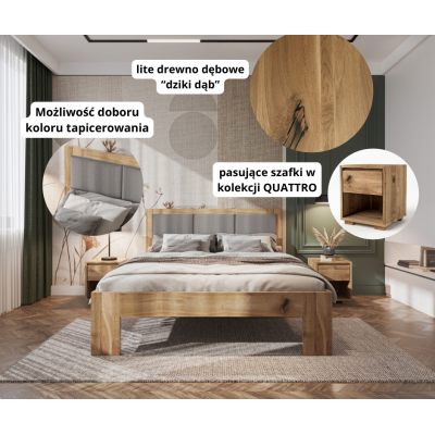 ❗️ Łóżko z litego drewna QUATTRO - dębowe - piękne i funkcjonalne❗️