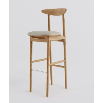 Dębowy hoker drewniany Piccolo tapicerowany II