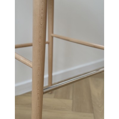 Dębowe krzesło barowe - hoker - drewniany