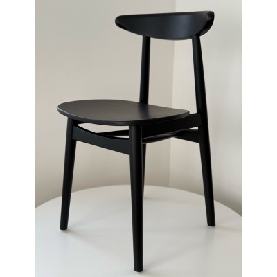 Czarne, drewniane krzesło Piccolo