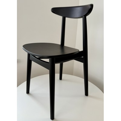 Czarne, drewniane krzesło Piccolo