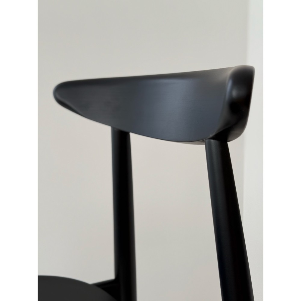 Czarny barowy - hoker - tapicerowany II