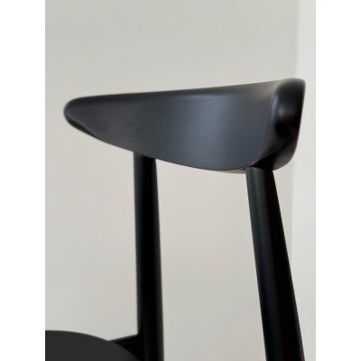 Czarny barowy - hoker - drewniany