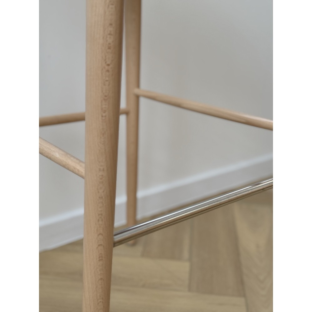 Czarny barowy - hoker - drewniany