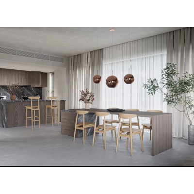 Dębowe krzesło barowe - hoker - drewniany