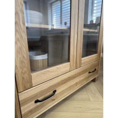 Dębowa witryna dwudrzwiowa TEKO dziki dąb