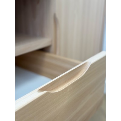 Bukowa komoda RTV RETRO, 2s + 2d