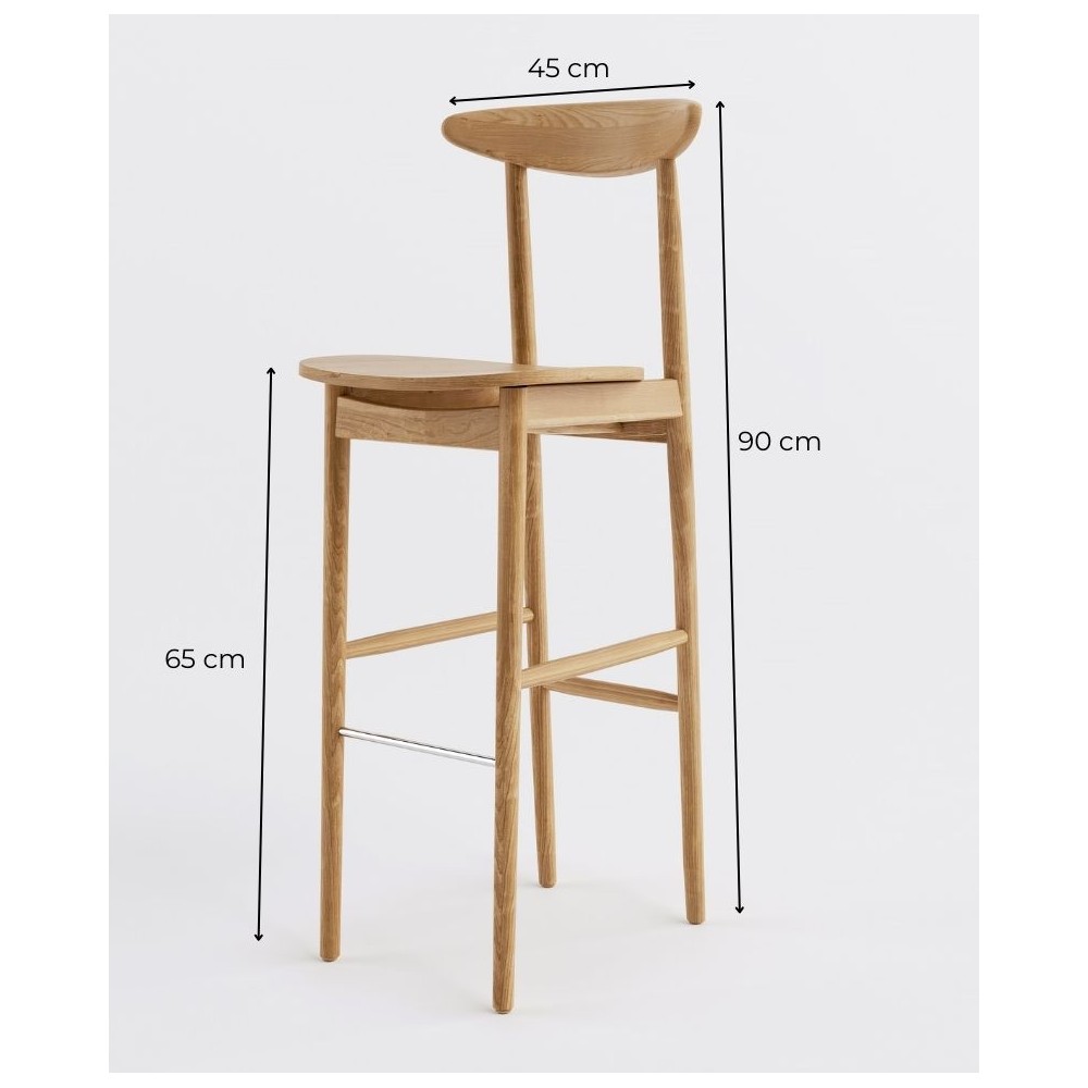 Czarny barowy - hoker - tapicerowany II