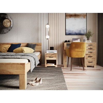 Dębowa komoda TEKO 4s + 1d