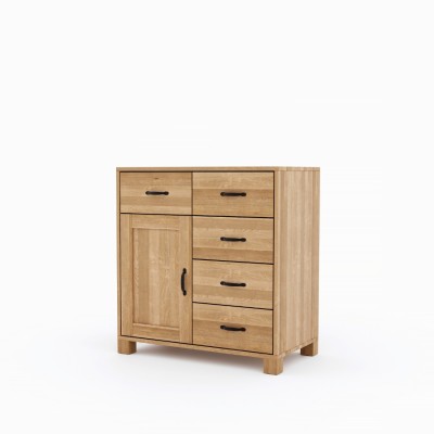 Dębowa komoda TEKO 4s + 1d