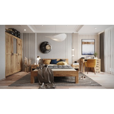 Dębowa komoda RTV TEKO 4s + 2d