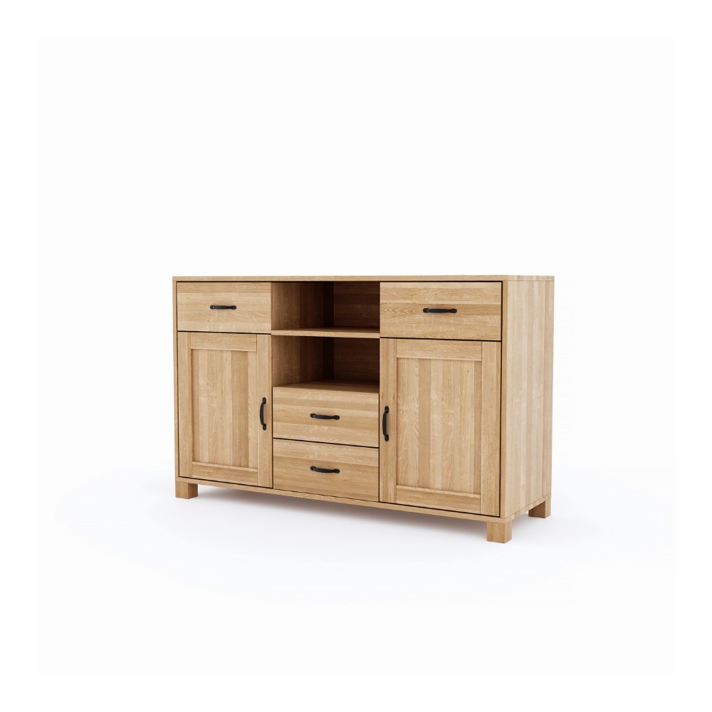 Dębowa komoda RTV TEKO 4s + 2d
