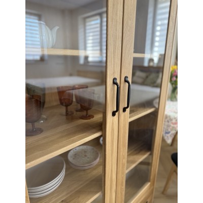 Dębowa witryna dwudrzwiowa TEKO