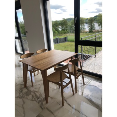 Dębowe krzesło z drewnianym siedziskiem Piccolo