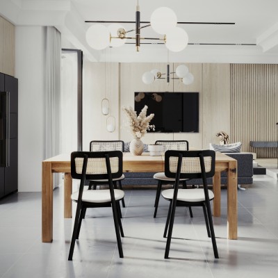 Dębowy rozkładany stół TEKO dziki dąb