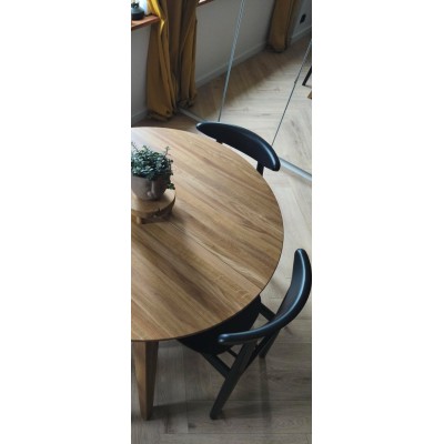 Czarne, drewniane krzesło Piccolo