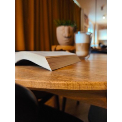 Dębowy okrągły stół w stylu RETRO DZIKI DĄB