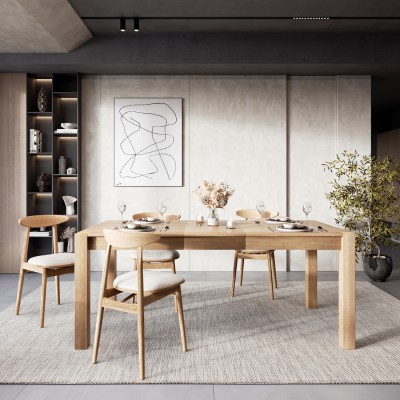 Dębowy rozkładany stół TEKO