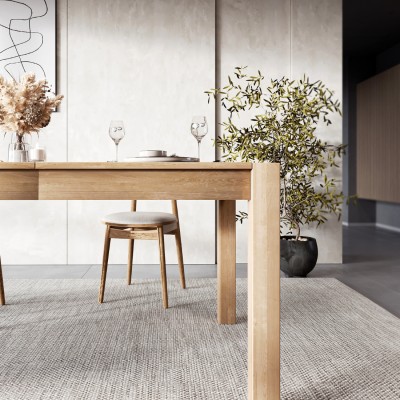 Dębowy rozkładany stół TEKO