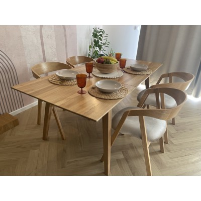 Dębowy, rozkładany stół w stylu skandynawskim DZIKI DĄB Dębowy, rozkładany stół w stylu skandynawskim DZIKI DĄB