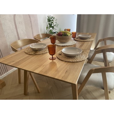 Dębowy, rozkładany stół w stylu skandynawskim DZIKI DĄB Dębowy, rozkładany stół w stylu skandynawskim DZIKI DĄB