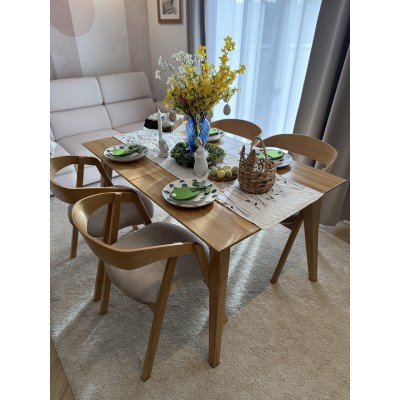 Dębowy, rozkładany stół w stylu skandynawskim DZIKI DĄB Dębowy, rozkładany stół w stylu skandynawskim DZIKI DĄB