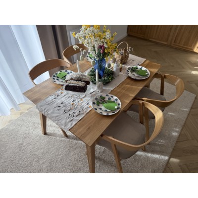 Dębowy, rozkładany stół w stylu skandynawskim DZIKI DĄB Dębowy, rozkładany stół w stylu skandynawskim DZIKI DĄB