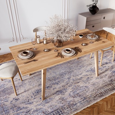 Dębowy, rozkładany stół w stylu skandynawskim DZIKI DĄB Dębowy, rozkładany stół w stylu skandynawskim DZIKI DĄB