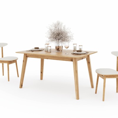 Dębowy stół w stylu skandynawskim DZIKI DĄB