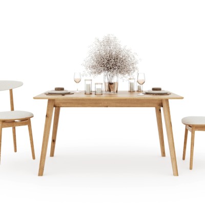 Dębowy stół w stylu skandynawskim DZIKI DĄB