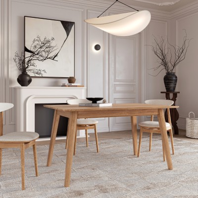 Dębowy, rozkładany stół w stylu skandynawskim Dębowy, rozkładany stół w stylu skandynawskim