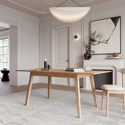 Dębowy, rozkładany stół w stylu skandynawskim Dębowy, rozkładany stół w stylu skandynawskim