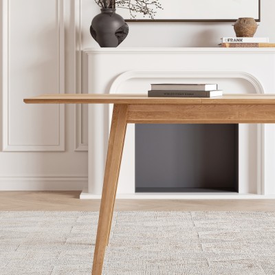 Dębowy, rozkładany stół w stylu skandynawskim Dębowy, rozkładany stół w stylu skandynawskim