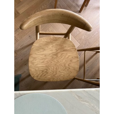 Dębowe krzesło barowe - hoker - drewniany