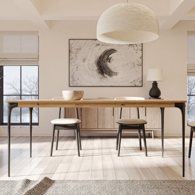 Dębowy rozkładany stół ARIA dziki dąb