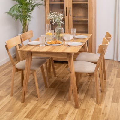 Dębowy, rozkładany stół w stylu skandynawskim Dębowy, rozkładany stół w stylu skandynawskim