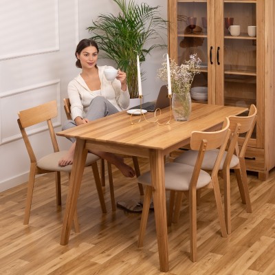 Dębowy stół w stylu skandynawskim DZIKI DĄB