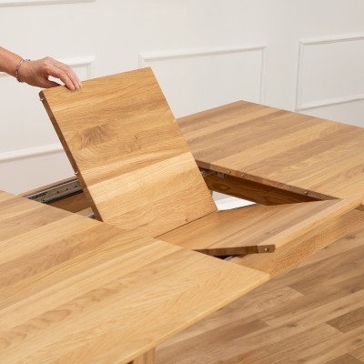 Dębowy, rozkładany stół w stylu skandynawskim Dębowy, rozkładany stół w stylu skandynawskim