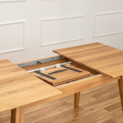 Dębowy, rozkładany stół w stylu skandynawskim Dębowy, rozkładany stół w stylu skandynawskim