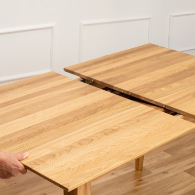 Dębowy, rozkładany stół w stylu skandynawskim DZIKI DĄB Dębowy, rozkładany stół w stylu skandynawskim DZIKI DĄB