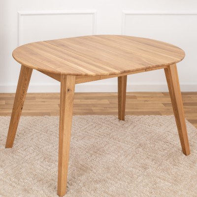 Dębowy, rozkładany okrągły stół w stylu RETRO DZIKI DĄB