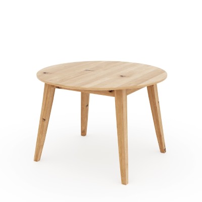 Dębowy, rozkładany okrągły stół w stylu RETRO DZIKI DĄB