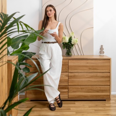 Komoda dębowa QUATTRO (6s) dziki dąb