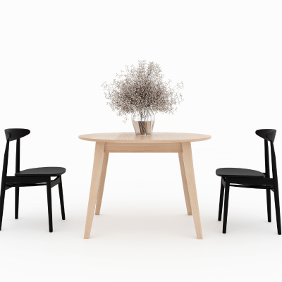 Bukowy okrągły stół w stylu RETRO